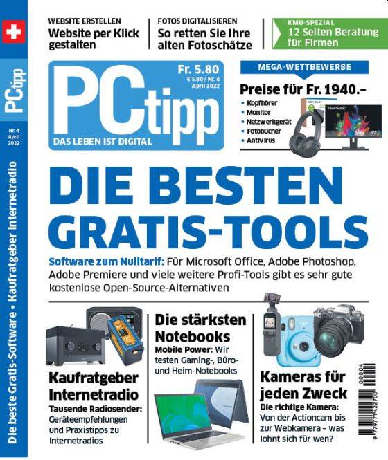 PCtipp Ausgabe 4-2022 Titelblatt der PCtipp-Ausgabe 4-2022