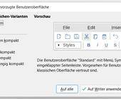 Die beschriebenen Optionen im LibreOffice Writer