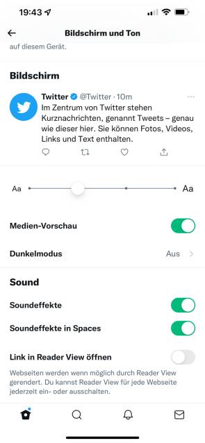 Screenshot der entsprechenden Einstellung auf einem iPhone