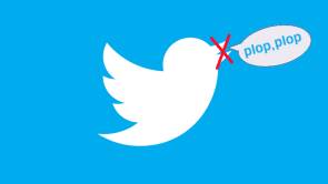 Symbolbild zeigt den Twitter-Vogel mit durchgestrichenem Schnabel 