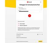 SwissID-Login auf Post-Webseite