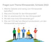 Google-Illustration mit Fragen zum Klimawandel