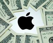 Apple Logo mit US-Banknoten