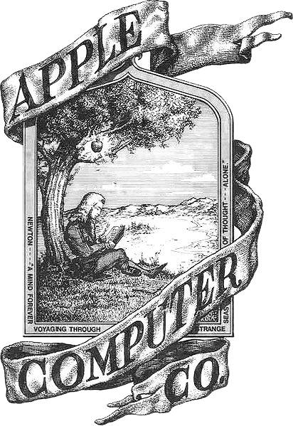 Das Logo zeigt Isaac Newton, der Legende nach unter einem Apfelbaum sitzend