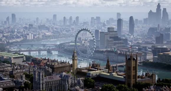 3D-Bild zeigt die Stadt London