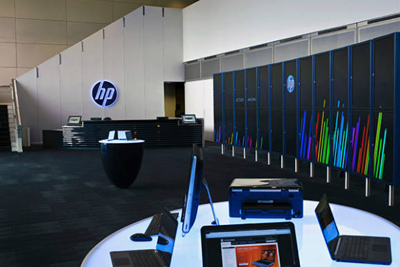 Eingangsbereich einer HP-Niederlassung 