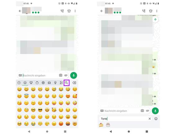 Threema Android Emoji-Suche 