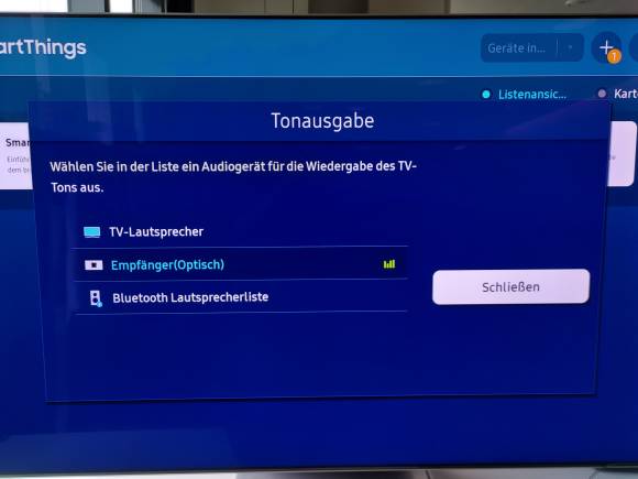 Einstellungen Tonausgabe TV