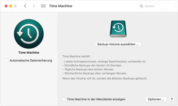 Die Backup-App Time-Machine