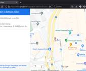 Screenshot Google Maps verortet Autorin Gaby korrekt: in der PCtipp-Redaktion