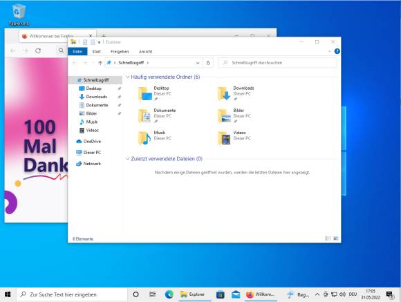 Taskleiste zeigt bei geöffneten Programmen jetzt einen Beschriftungstext