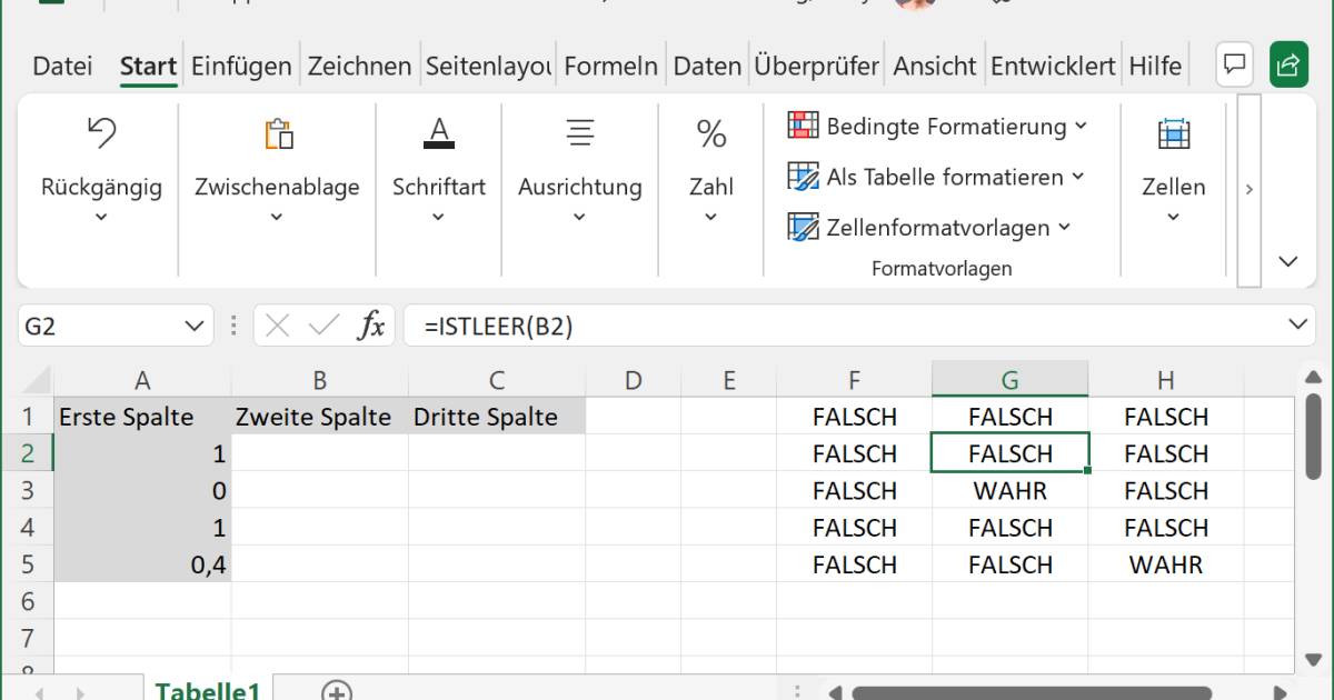 Excel Welches «leer» meinen Sie bei der bedingten Formatierung? pctipp.ch