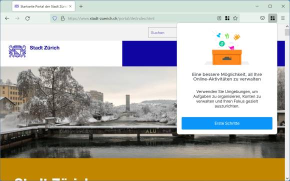 Firefox, Installation der Multi-Account-Containers