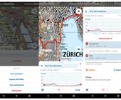 Screenshots aus der Swisstopo-App