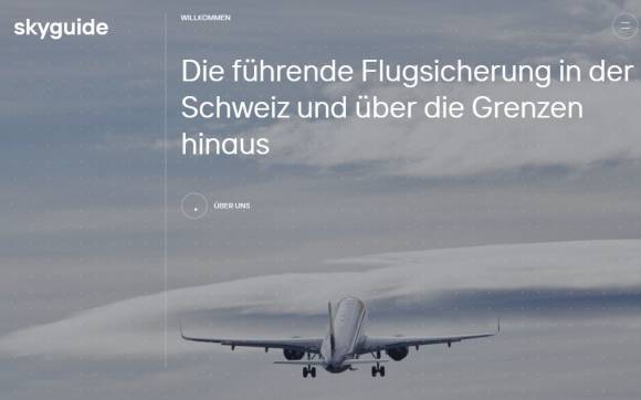 Screenshot der Skyguide-Webseite 