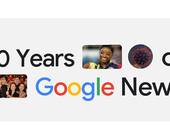 Googles Banner zum 20-Jahre-Jubiläum von Google News