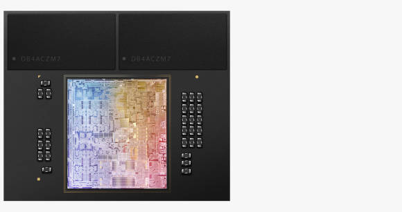 Der M2 liefert den Antrieb Das Foto zeigt einen M2-Chip von Apple