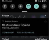 Benachrichtigung des Android-Gerätes über ein verfügbares offenes WLAN
