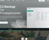 Screenshot Webseite von Synology-C2-Backup