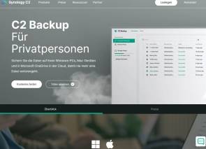 Screenshot Webseite von Synology-C2-Backup 