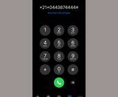 Telefontastenfeld auf einem Smartphone