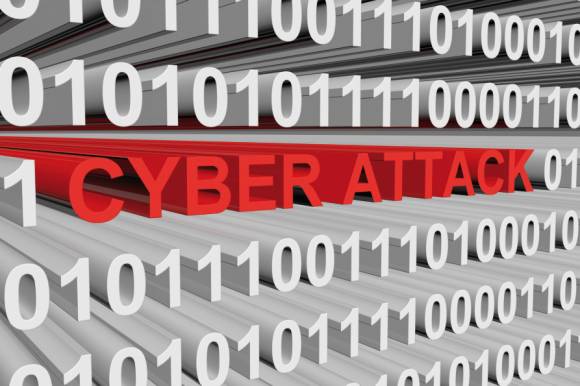 Symbolbild aus Nullen und Einsen und dem Begriff Cyber Attack 