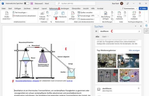 Bild 1 Suche in Word
