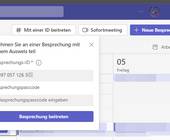 Teams-Screenshot, mit Option Meeting per ID beitreten