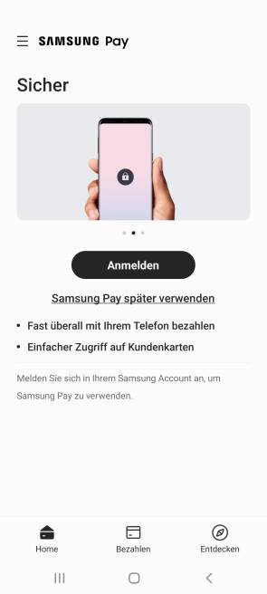 Samsung Pay auf einem Samsung Galaxy A53 