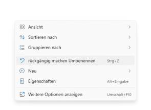 Explorer-Kontextmenü, einer der Befehle heisst "rückgängig machen Umbenennen" 