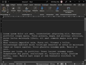 Beispiel des Lorem-Ipsum-Blindtextes in Word 