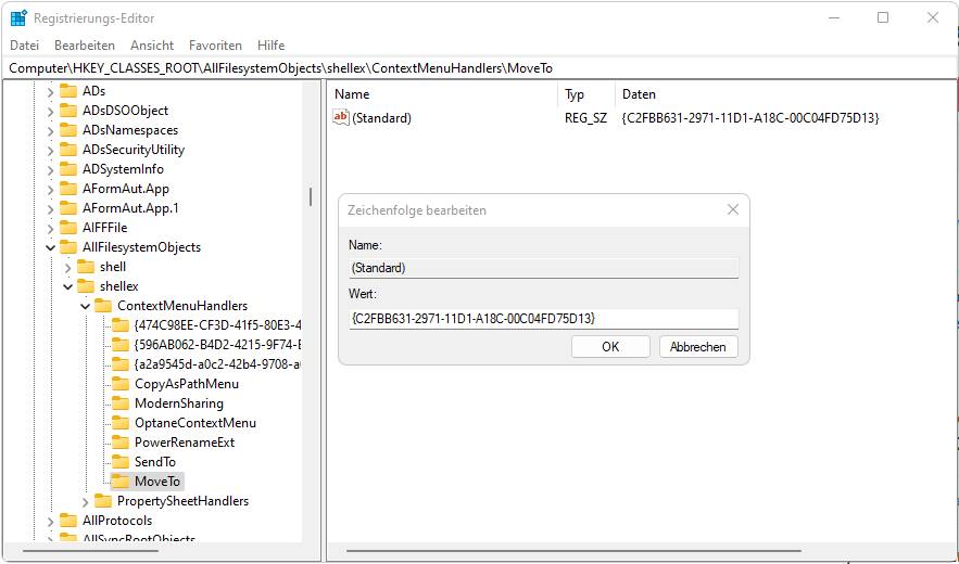 Windows: Befehle «Verschieben nach» und «Kopieren nach» hinzufügen ...