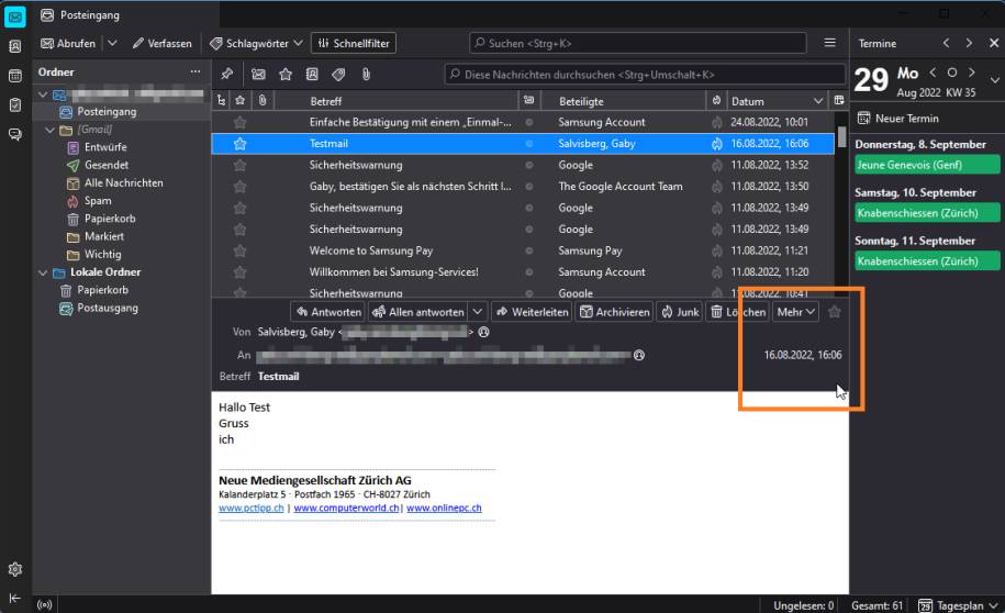 Thunderbird druckt überflüssige Header-Zeilen - pctipp.ch