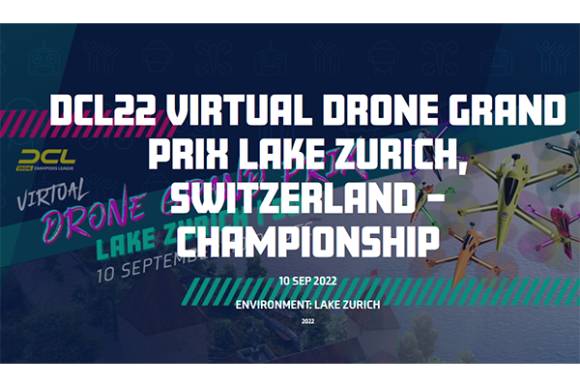 Banner des DCL22 Virtual Drone Grand Prix Lake Zurich 