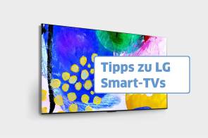 Ein LG-Fernseher und der Text: Tipps zu LG-Smart-TVs 