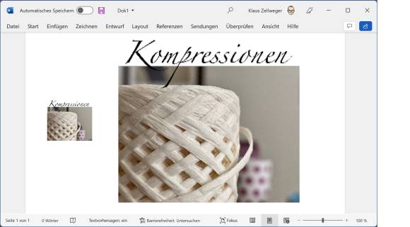 Wird ein skaliertes Bild nachträglich wieder vergrössert, kann es richtig hässlich werden Der Screenshot zeigt den Qualitätsverlust, wenn ein kleines Bild zu stark vergrössert wird