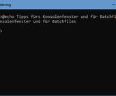 Screenshot einer Eingabeaufforderung