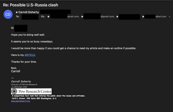 Screenshot einer Phishing-Mail