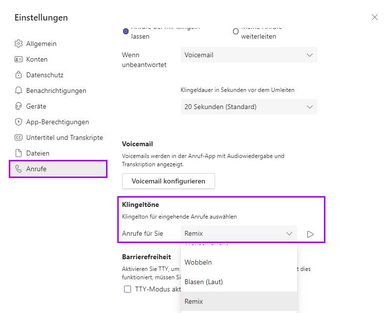 Den TeamsKlingelton ändern so gehts pctipp.ch