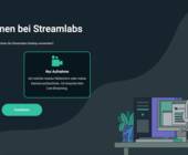 Startbildschirm Streamlabs Desktop