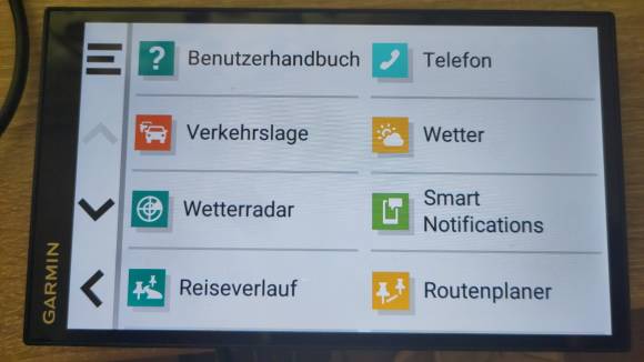 Die vorinstallierten Apps auf dem DriveSmart 76 Enthaltene Apps auf dem Garmin Drivesmart 76