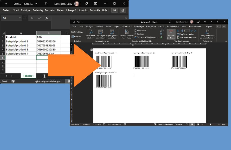 Excel und word strichcode per seriendruck pctipp ch