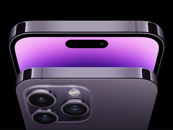 Vom iPhone 14 Pro und vom grossen Max-Modell werden die Kameras und der obere Teil des Displays gezeigt 