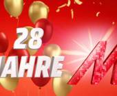 Das 28-Jahre Media Markt Jubiläumsbanner