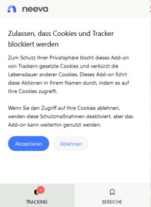 Einstellung zur Tracker-Blockierung