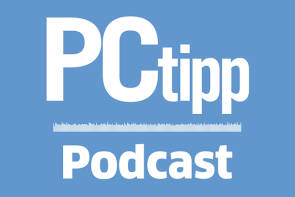 Logo des PCtipp-Podcast, Schriftzug PCtipp-Podcast mit Soundwellen-Grafik 