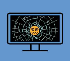 Piktogramm eines Monitors mit gesplittertem Display 