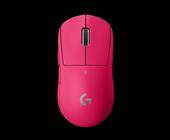 Top-Ansicht der pinken Gaming-Maus G Pro X Superlight