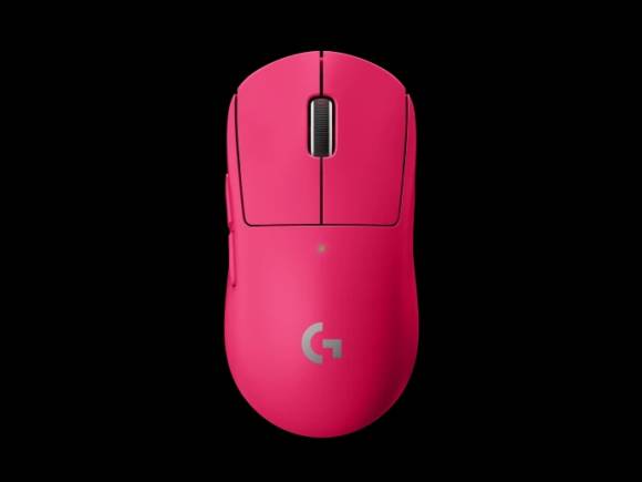 Top-Ansicht der pinken Gaming-Maus G Pro X Superlight 