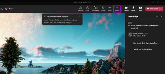 Microsoft Teams unter Windows 11 